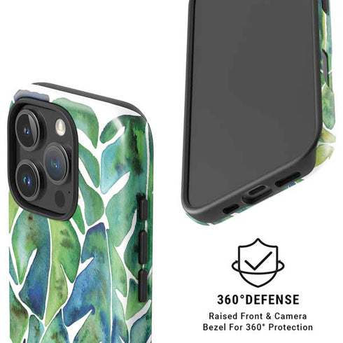 Tropical Leaves by Cat Coq iPhone 16 Pro Magsafe Impact Case